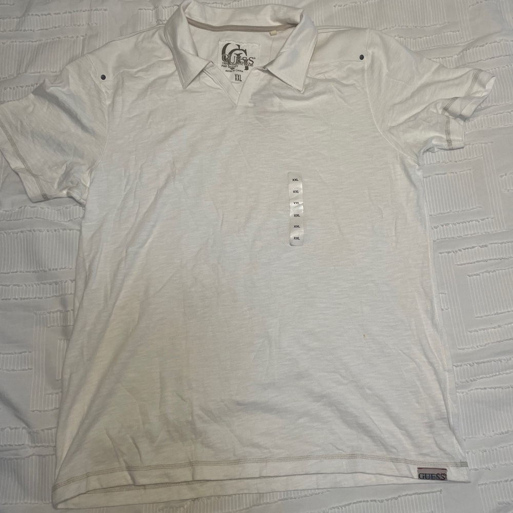 Guess white polo